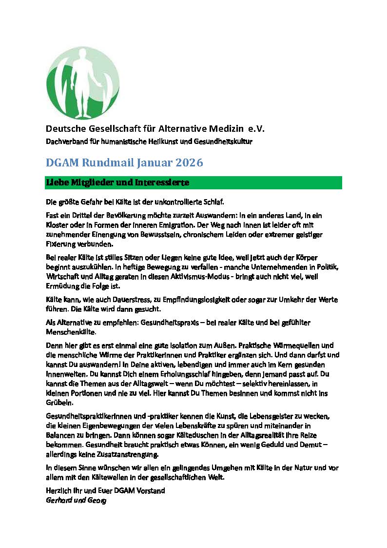 DGAM Rundmails 2026
